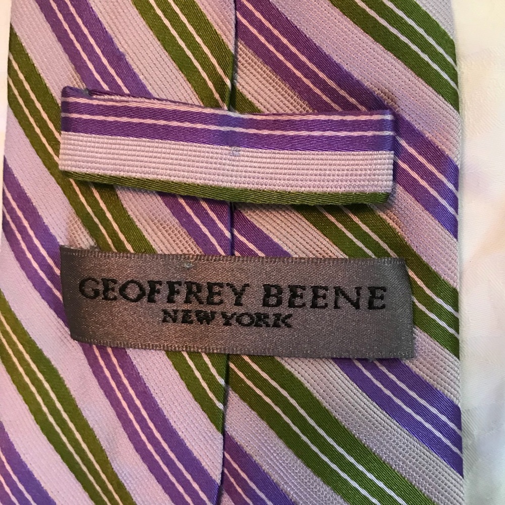 Purple and Green Geoffrey Beene Tie